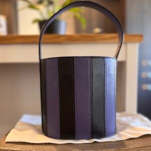 STAUD Black and Purple bucket bag